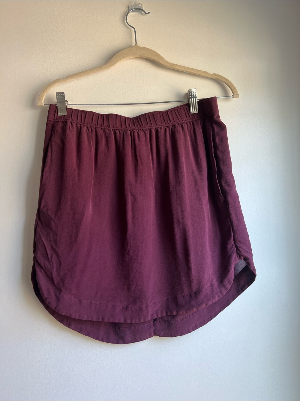 Madewell Burgundy Mini Skirt